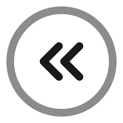 Round double alt arrow left line duotone icon, two-tone style, from Solar