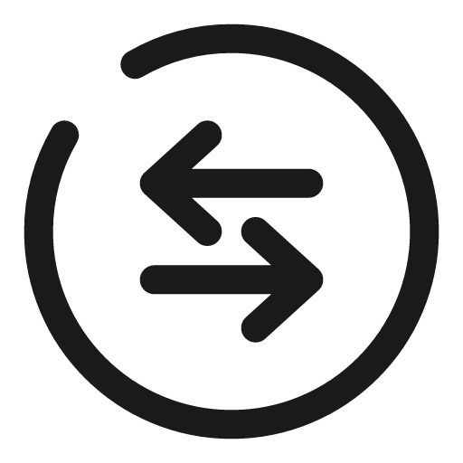 Round sort horizontal broken icon, line style, from Solar
