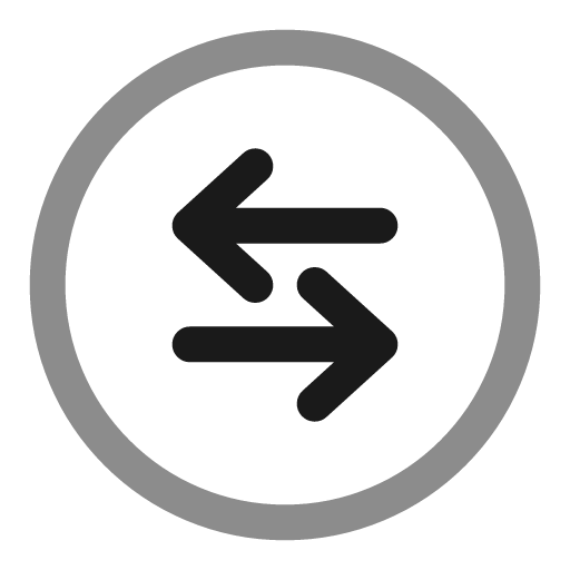 Round sort horizontal line duotone icon, two-tone style, from Solar