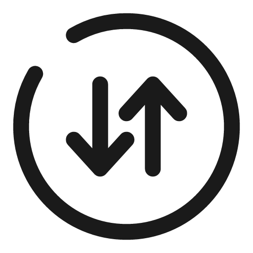 Round sort vertical broken icon, line style, from Solar
