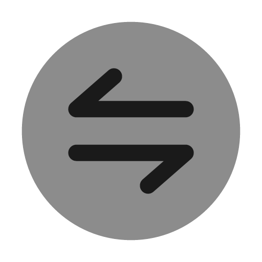 Round transfer horizontal bold duotone icon, two-tone style, from Solar
