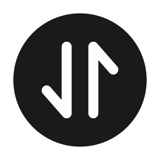Round transfer vertical bold icon, bold style, from Solar