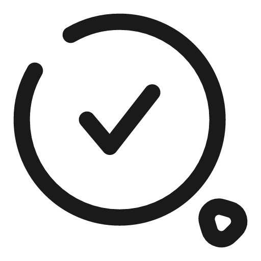 Rounded magnifier check broken icon, line style, from Solar