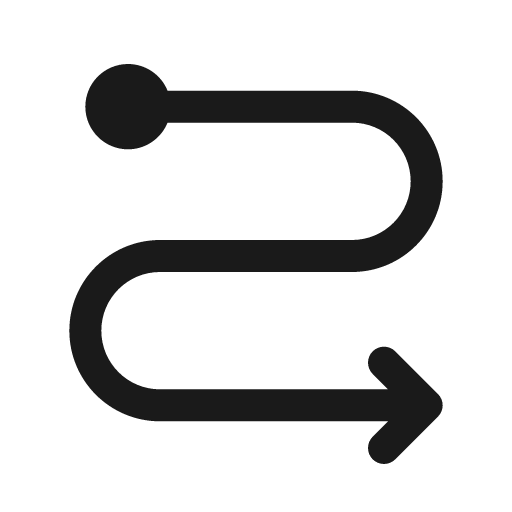 Routing bold icon, bold style, from Solar