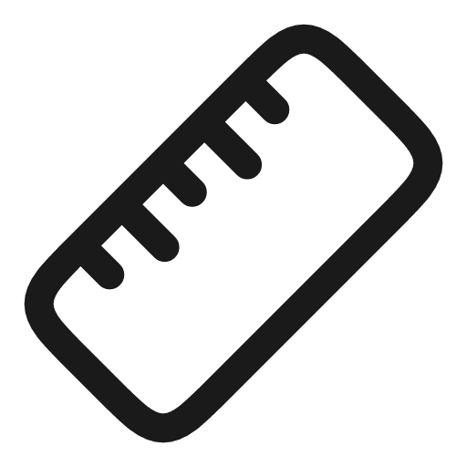 Ruler linear icon, line style, from Solar