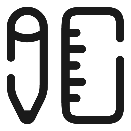 Ruler pen broken icon, line style, from Solar