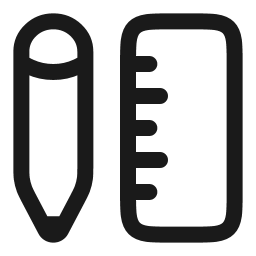 Ruler pen linear icon, line style, from Solar