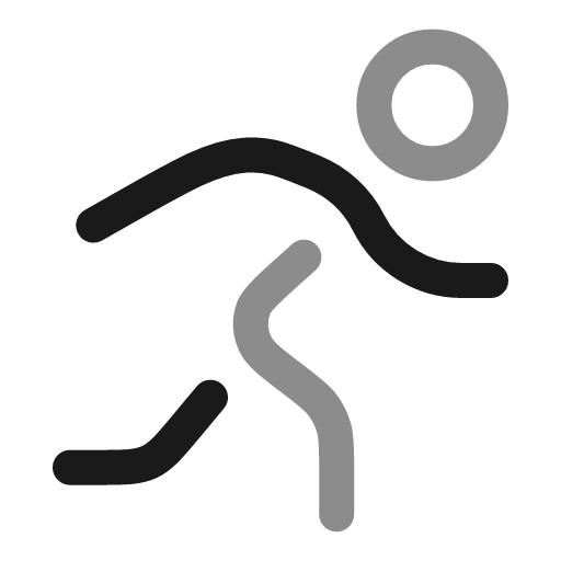 Running 2 line duotone icon, two-tone style, from Solar