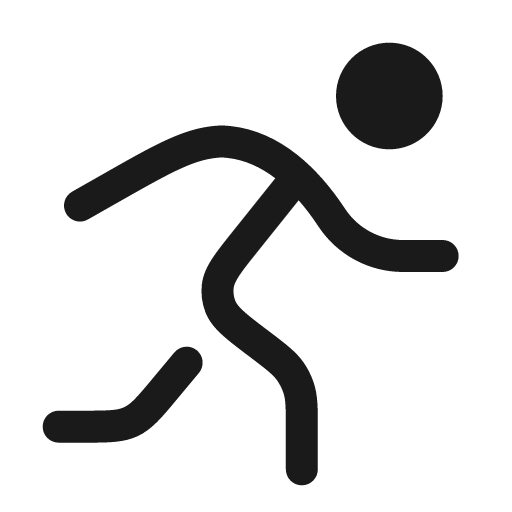 Running bold icon, bold style, from Solar