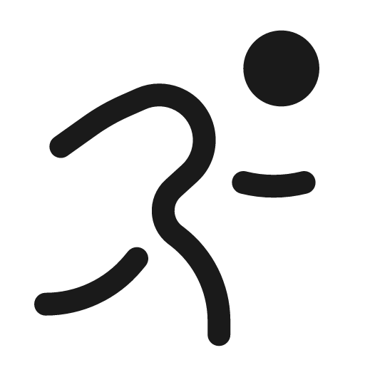 Running round bold icon, bold style, from Solar