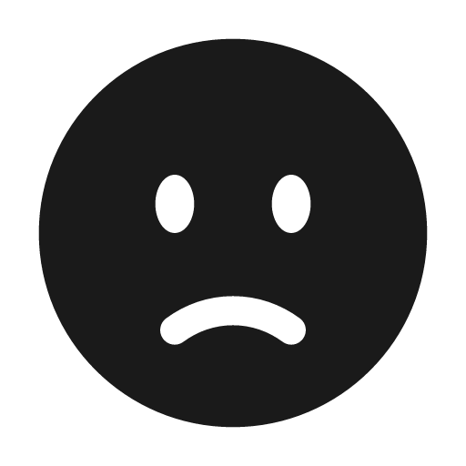 Sad circle bold icon, bold style, from Solar