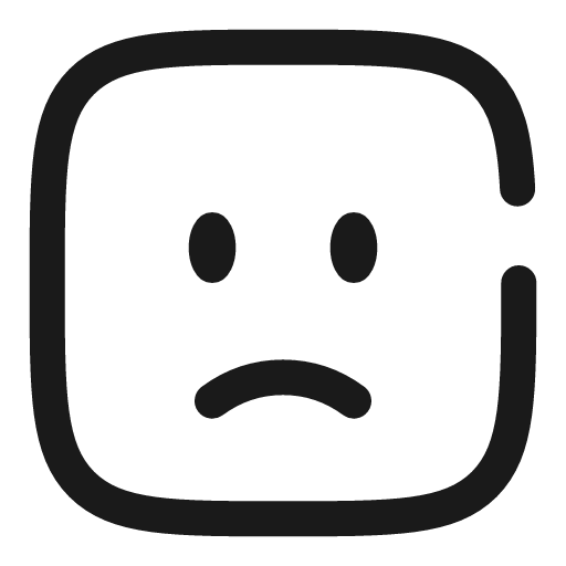 Sad square broken icon, line style, from Solar