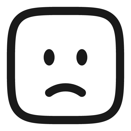 Sad square outline icon, outline style, from Solar
