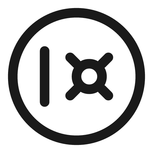 Safe circle linear icon, line style, from Solar