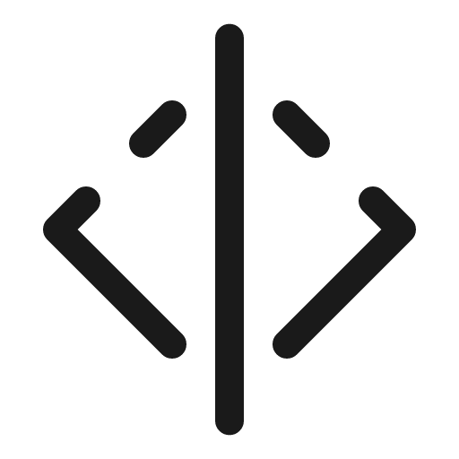 Separator vertical broken icon, line style, from Solar