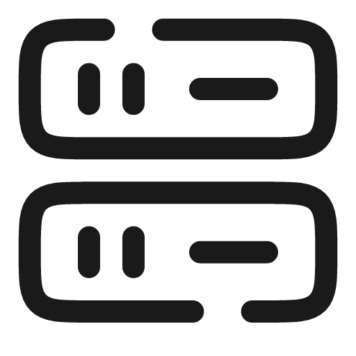 Server 2 broken icon, line style, from Solar