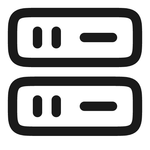 Server 2 linear icon, line style, from Solar