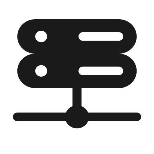 Server path bold icon, bold style, from Solar