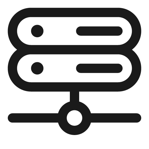 Server path outline icon, outline style, from Solar