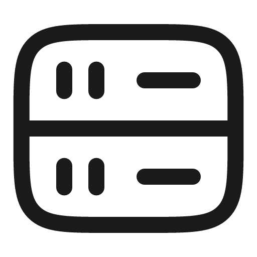 Server square outline icon, outline style, from Solar