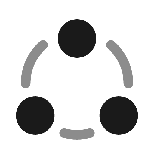 Share circle bold duotone icon, two-tone style, from Solar