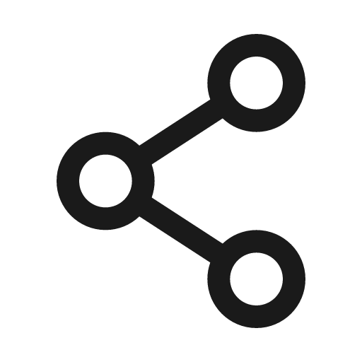 Share outline icon, outline style, from Solar