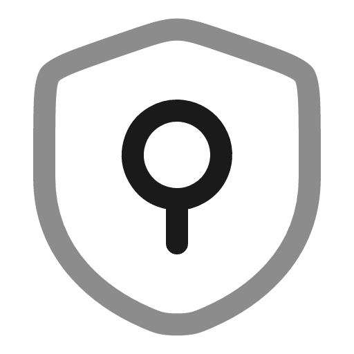 Shield keyhole minimalistic line duotone icon, two-tone style, from Solar