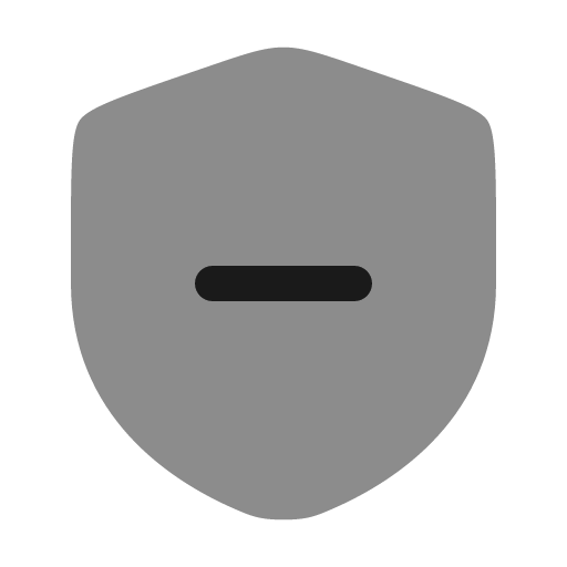 Shield minus bold duotone icon, two-tone style, from Solar