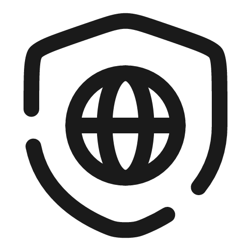 Shield network broken icon, line style, from Solar