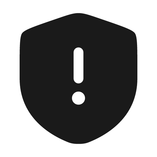 Shield warning bold icon, bold style, from Solar