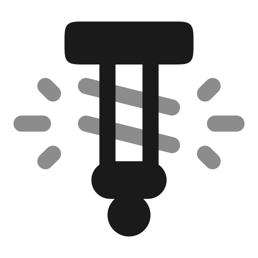 Shock absorber bold duotone icon, two-tone style, from Solar