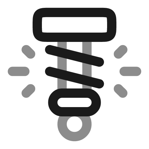 Shock absorber line duotone icon, two-tone style, from Solar