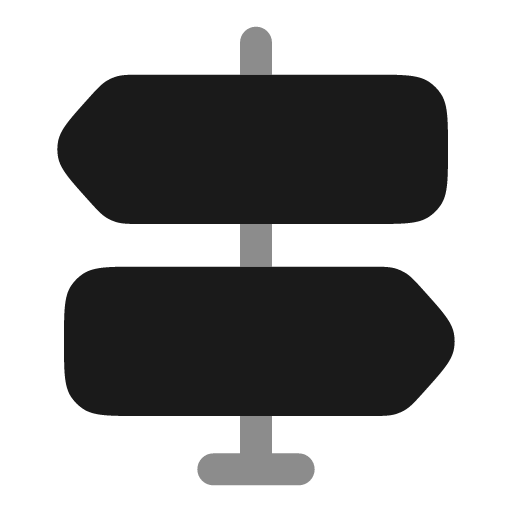 Signpost bold duotone icon, two-tone style, from Solar