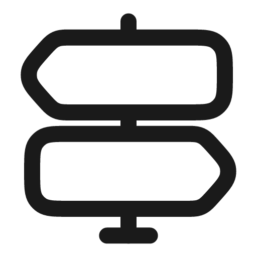 Signpost linear icon, line style, from Solar