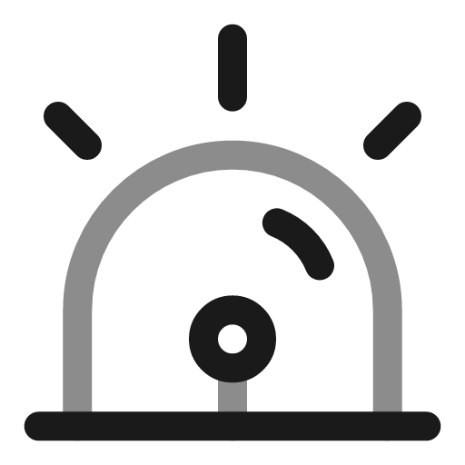 Siren rounded line duotone icon, two-tone style, from Solar