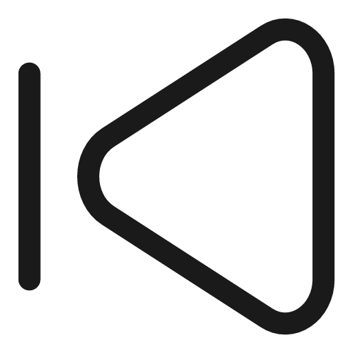 Skip previous linear icon, line style, from Solar