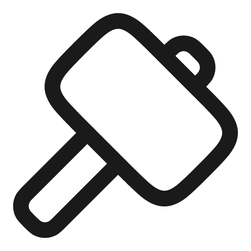 Sledgehammer linear icon, line style, from Solar