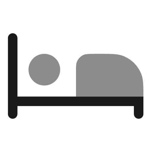 Sleeping bold duotone icon, two-tone style, from Solar