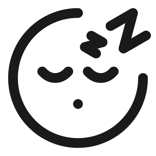 Sleeping circle linear icon, line style, from Solar
