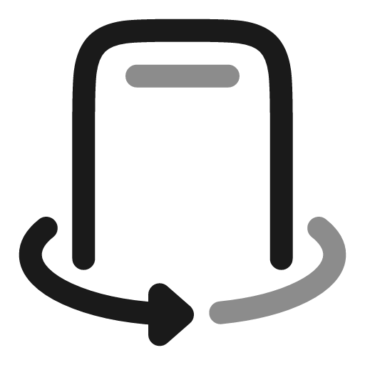 Smartphone rotate angle line duotone icon, two-tone style, from Solar
