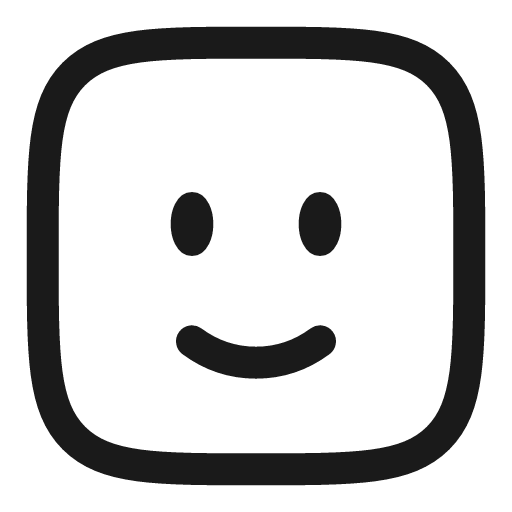 Smile square linear icon, line style, from Solar