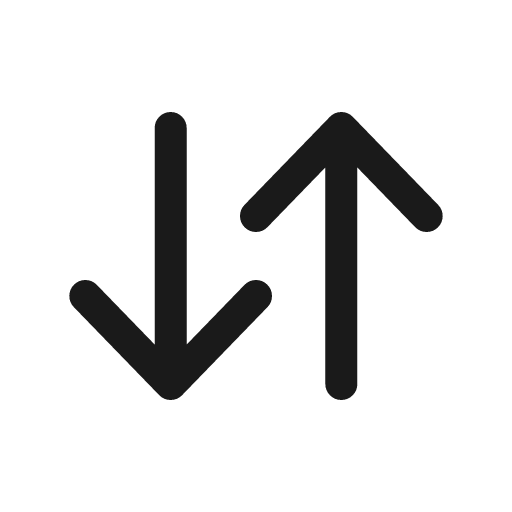Sort vertical linear icon, line style, from Solar