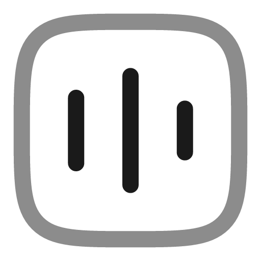 Soundwave square line duotone icon, two-tone style, from Solar