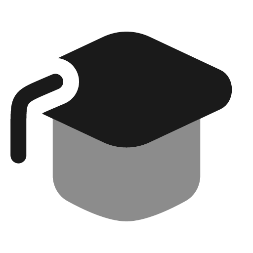 Square academic cap 2 bold duotone icon, two-tone style, from Solar