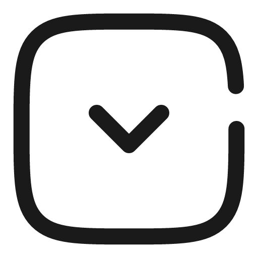 Square alt arrow down broken icon, line style, from Solar