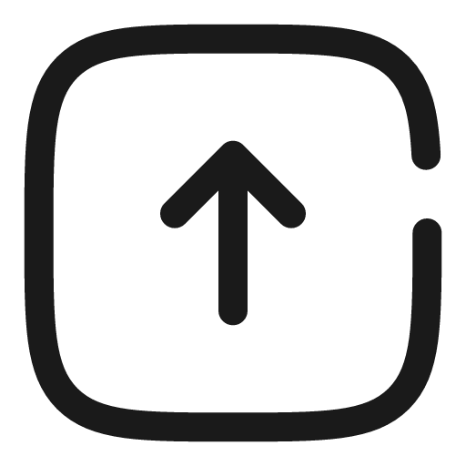 Square arrow up broken icon, line style, from Solar