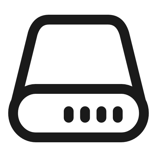Ssd round linear icon, line style, from Solar