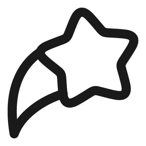 Star fall 2 linear icon, line style, from Solar