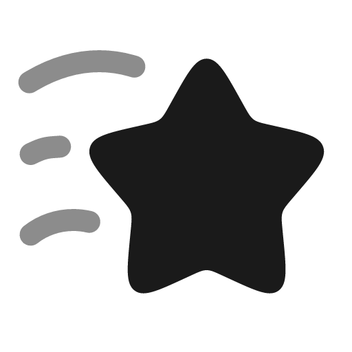 Star fall minimalistic 2 bold duotone icon, two-tone style, from Solar