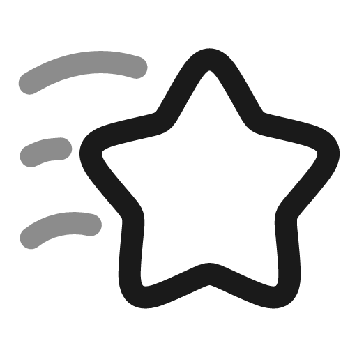 Star fall minimalistic 2 line duotone icon, two-tone style, from Solar